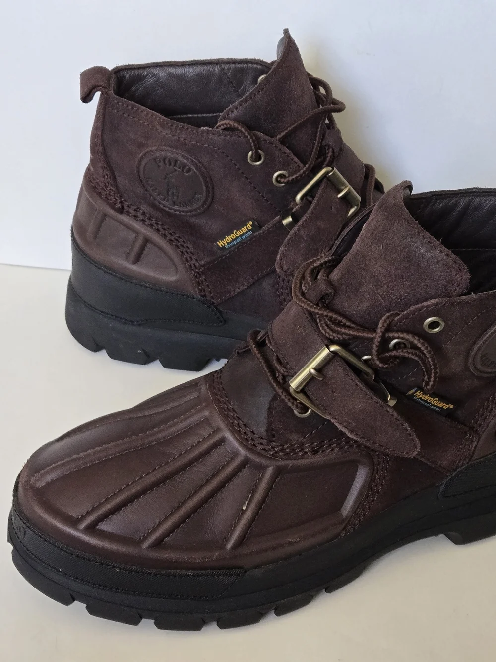 Polo by Ralph Lauren Brown Hydr0Guard Suede Leather Duck Boots - Men 10D Weather